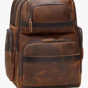 Tiding - Brown Leather Backpack
